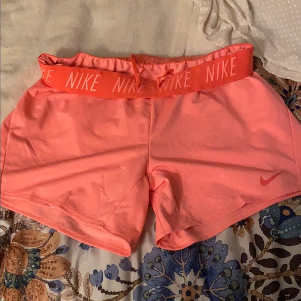 Pink nike shorts